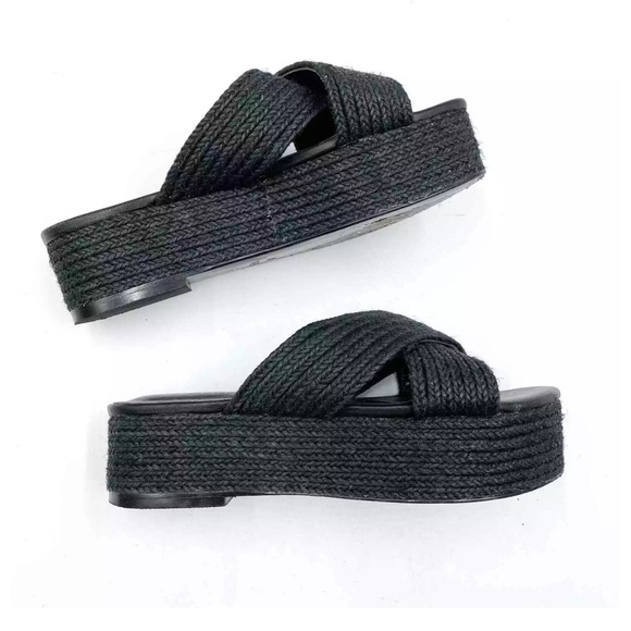 RAYE Tiko Black Raffia Sandals - Picture 2 of 9
